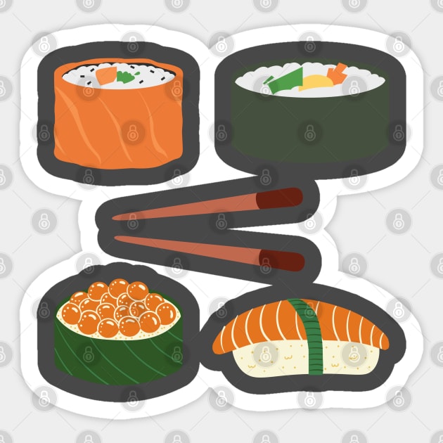 It's Sushi Time! Sticker by gmonpod11@gmail.com